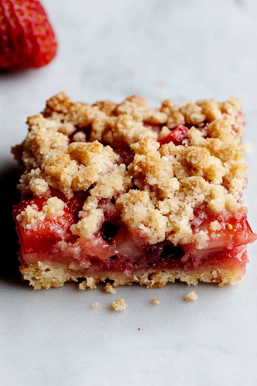 Best Strawberry Rhubarb Pie Bars Recipe