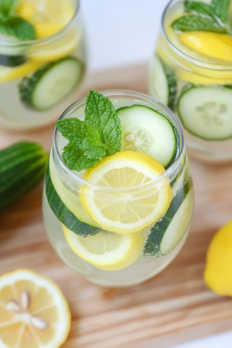 Refreshing Cucumber Lemon Mint Ginger Water