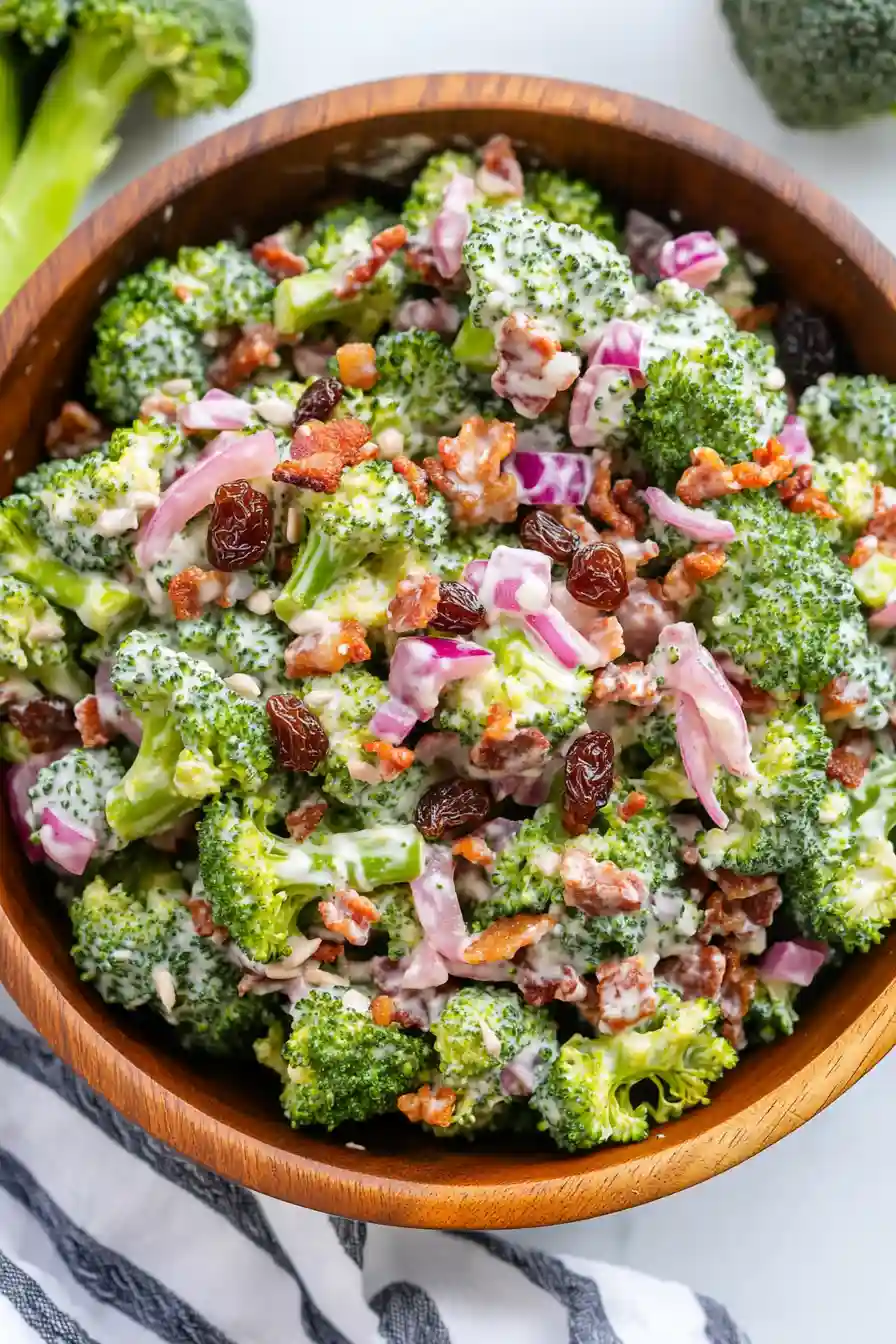 Savory Broccoli Salad with Miracle Whip