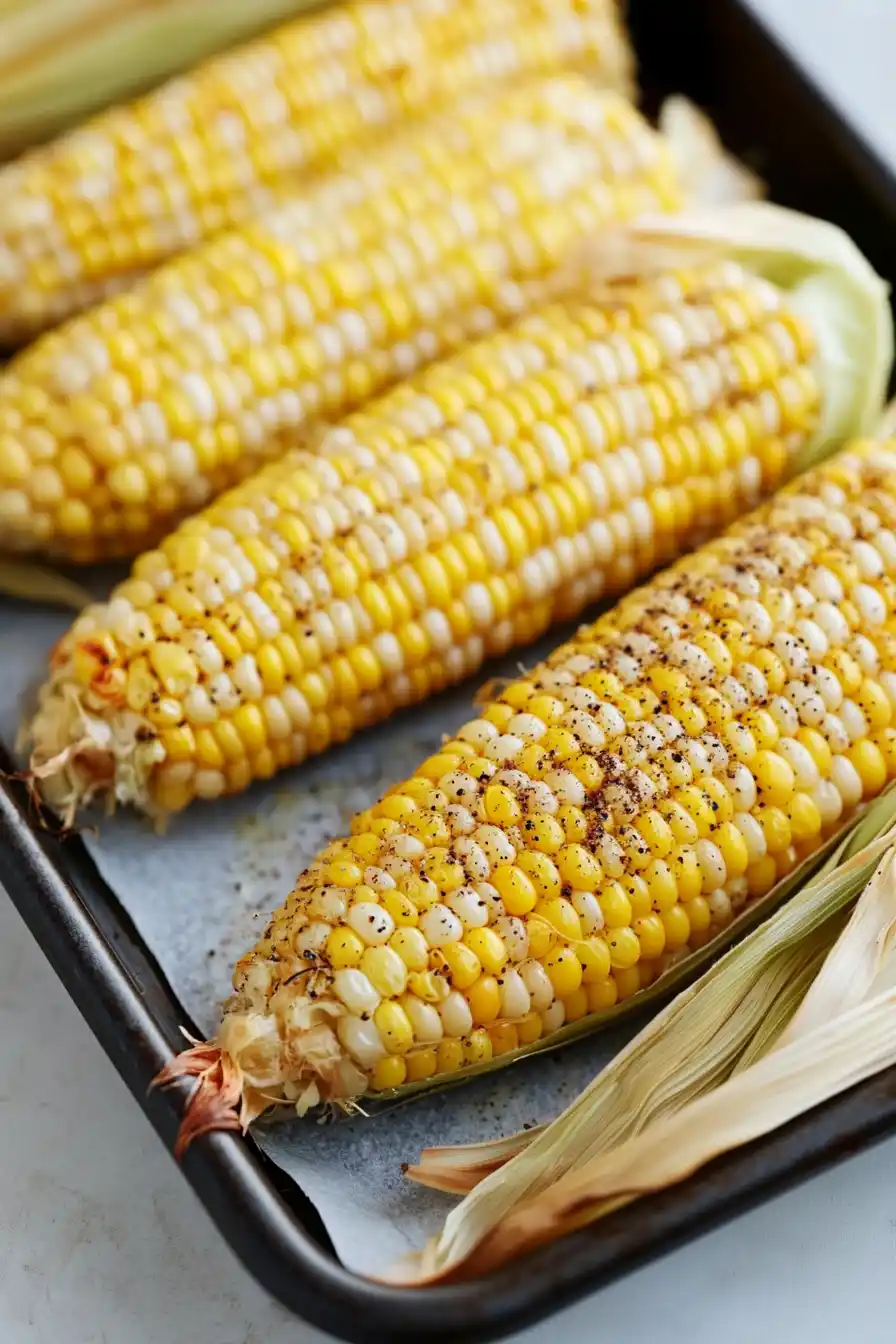Perfectly Roasted Corn on the Cob in the Oven