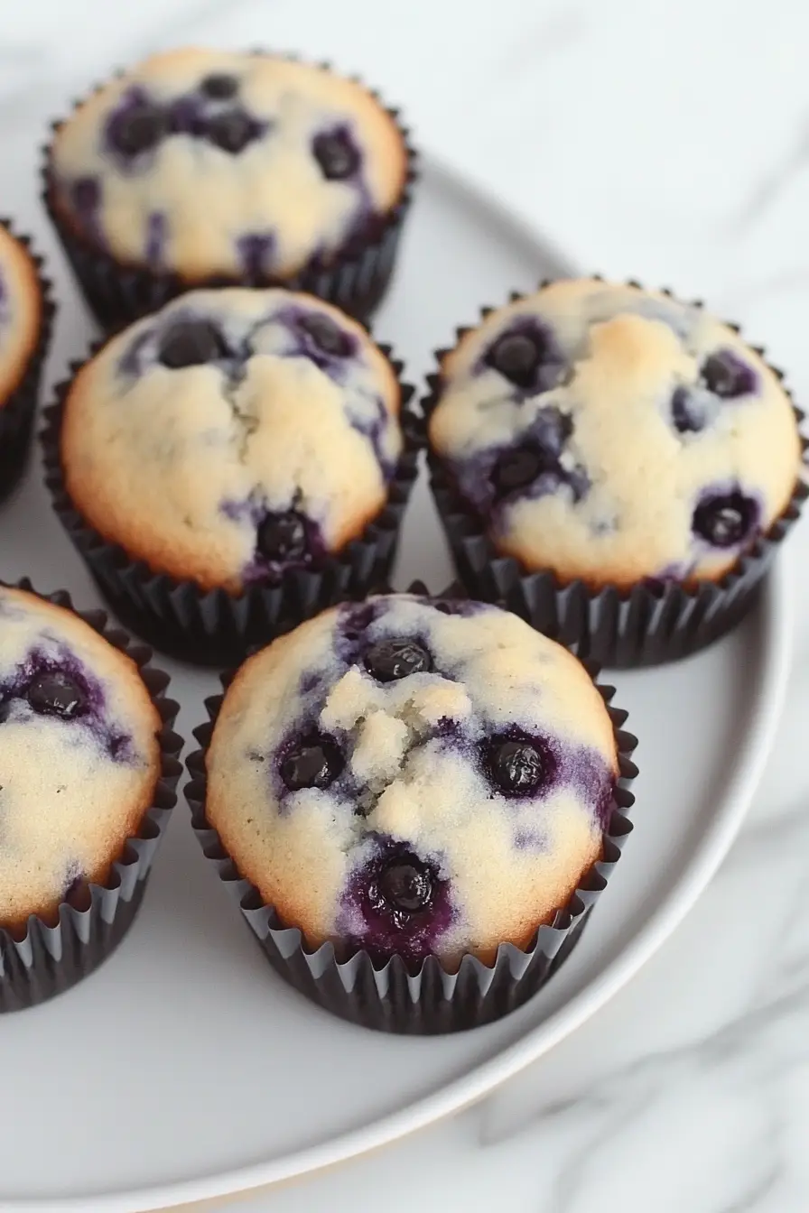 Moist Blueberry Muffins with Frozen Blueberries