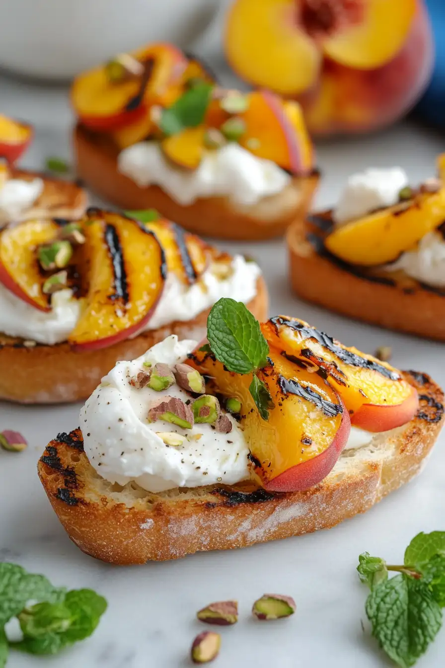 Quick Grilled Peaches with Burrata