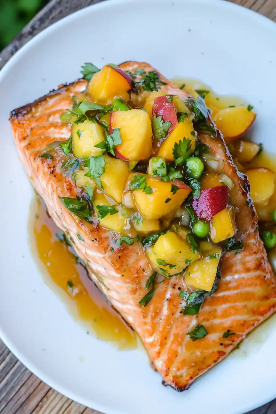 Flavorful Salmon with Peach Salsa