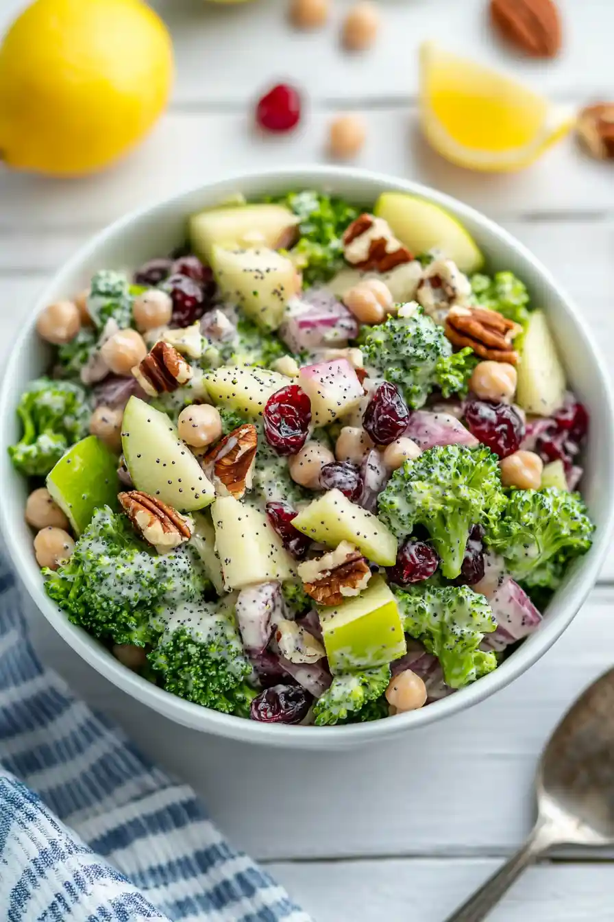 Healthy Broccoli Salad with Poppyseed Dressing