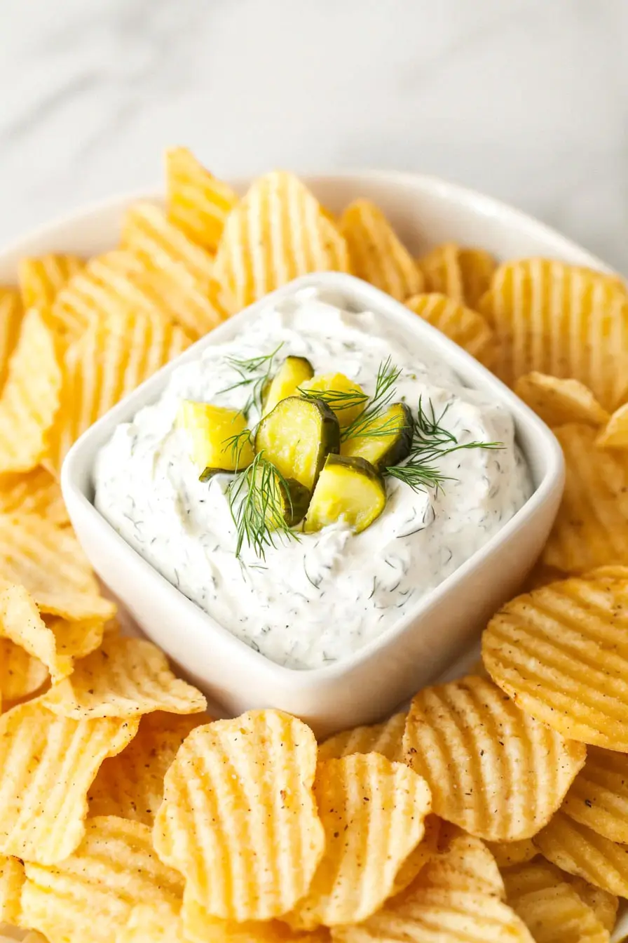 Zesty Greek Yogurt Dill Pickle Dip
