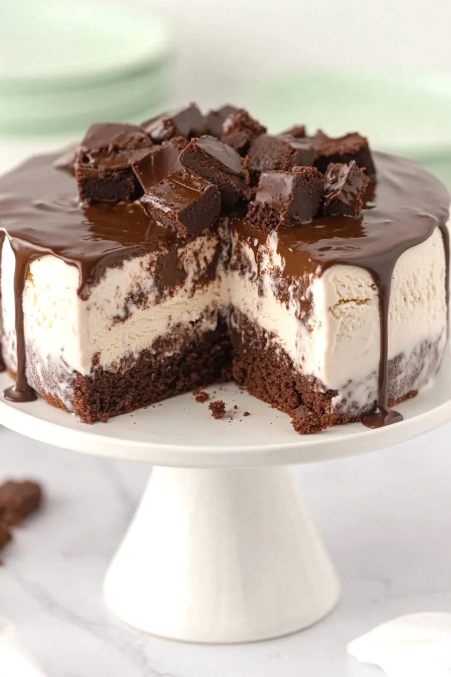 Delicious Brownie Ice Cream Cake