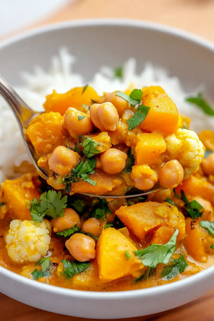 Healthy Butternut Squash Yellow Curry