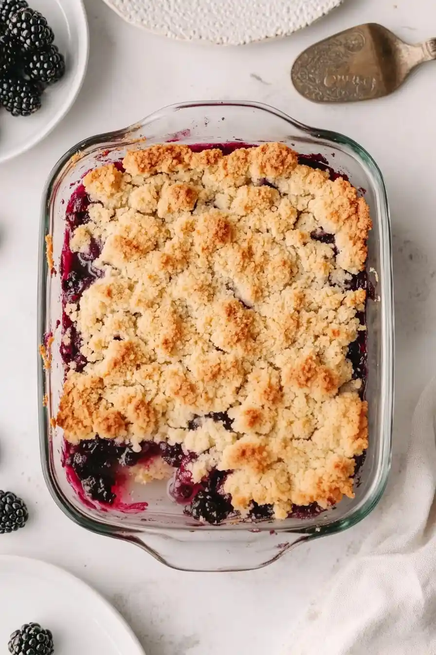 Simple Blackberry Cobbler with Cake Mix