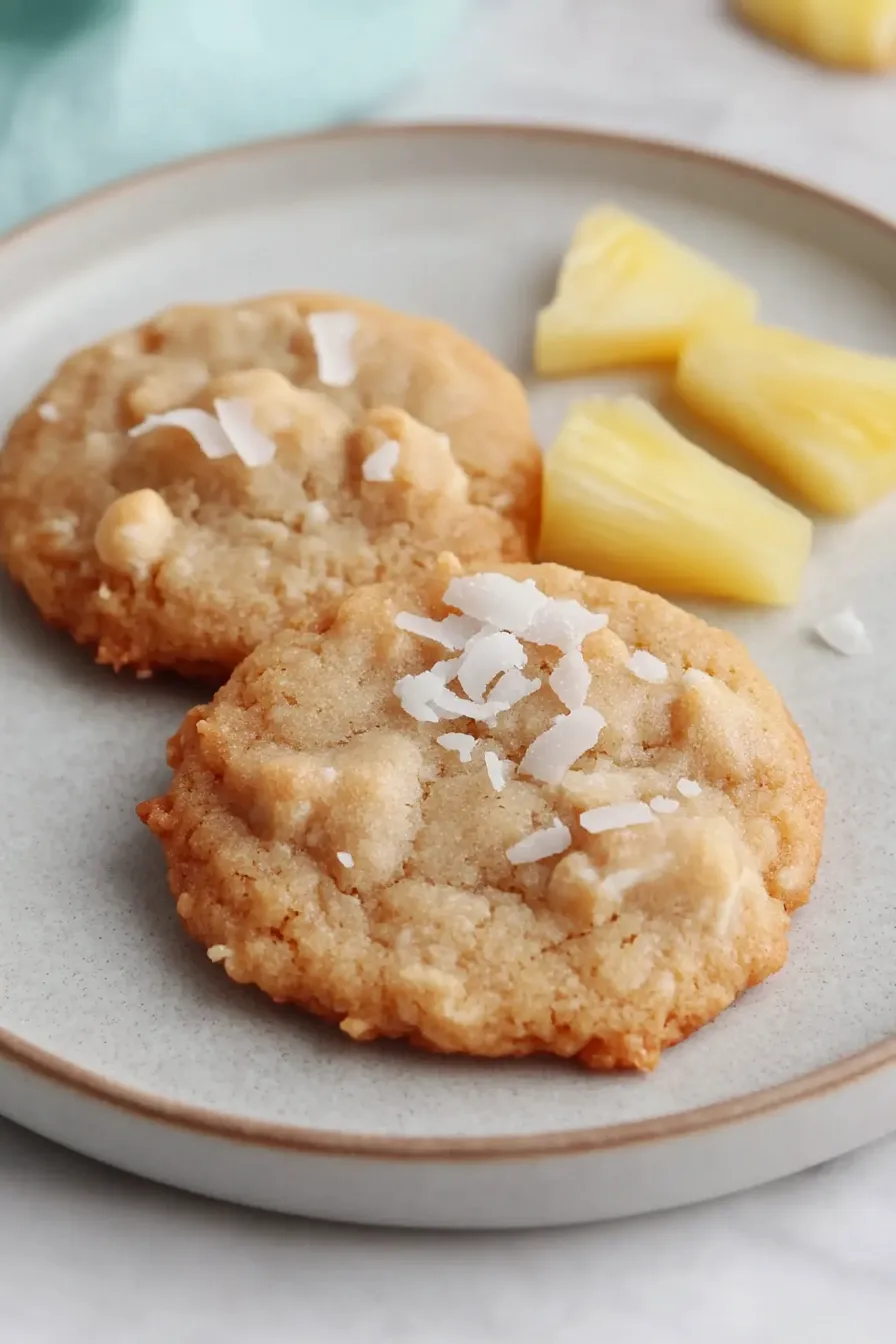 Healthy Coconut Pineapple Cookies