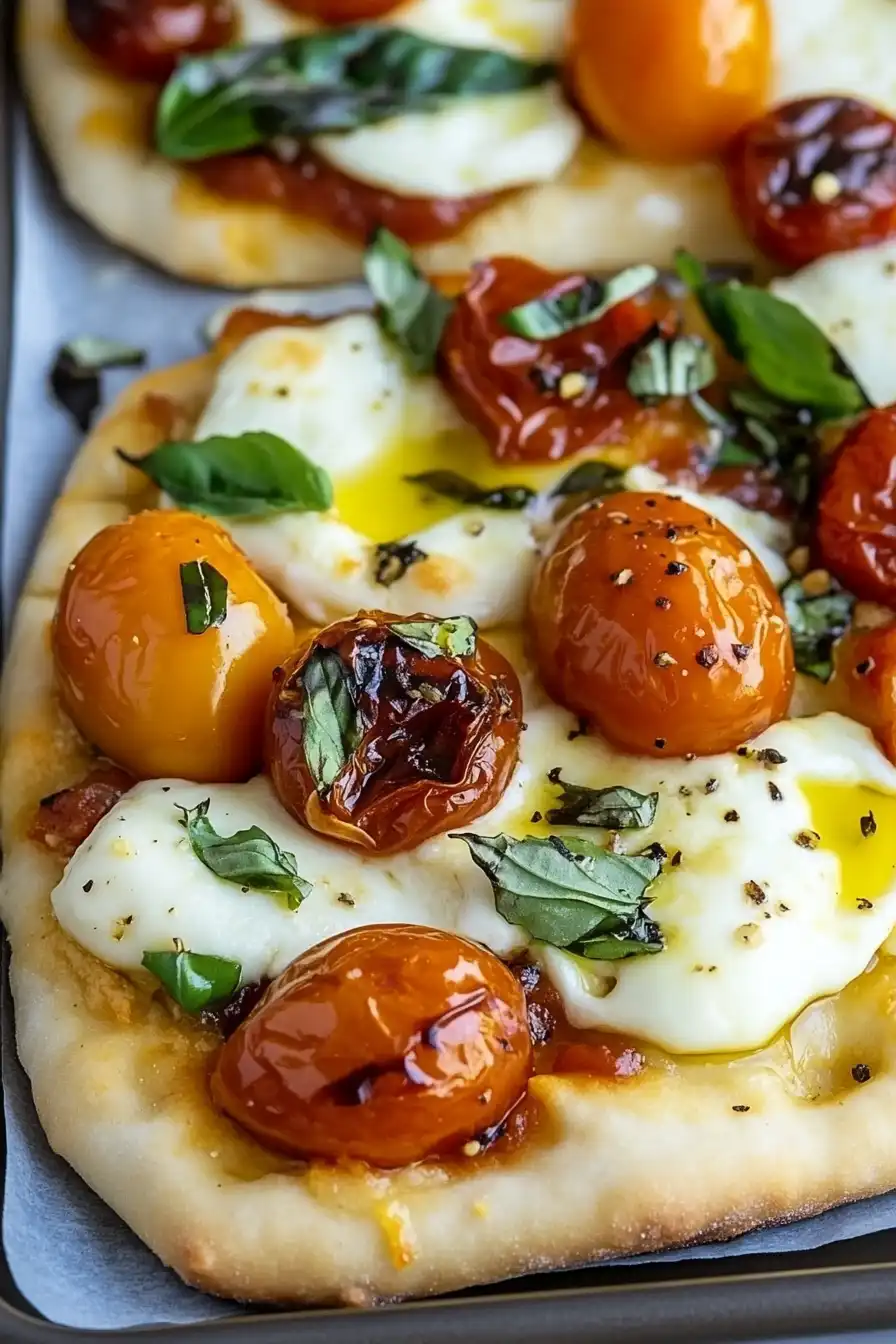 Delicious Caprese Flatbread Pizza