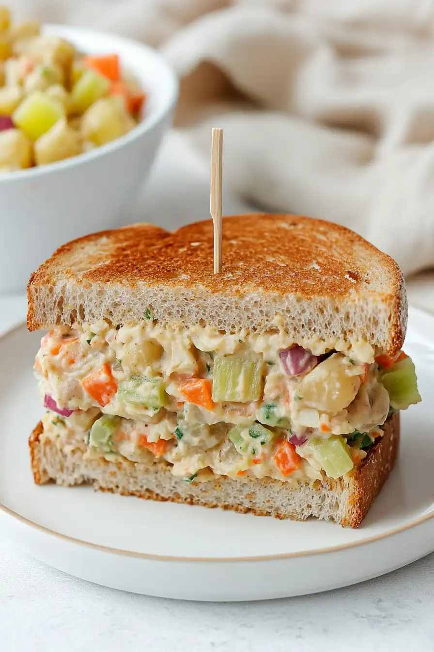 Savory Potato Salad Sandwich