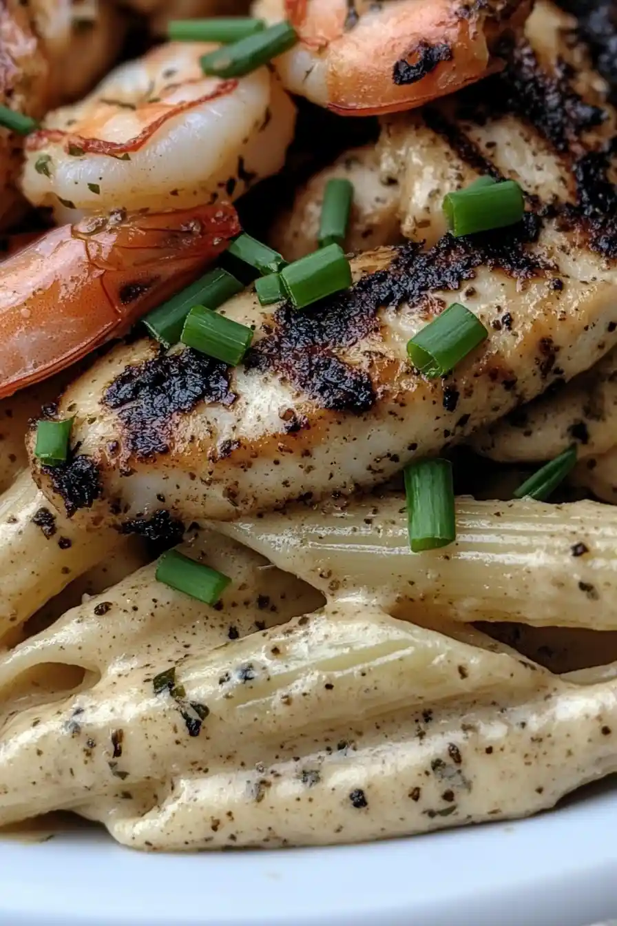 Juicy Jerk Chicken and Shrimp Pasta Recipe