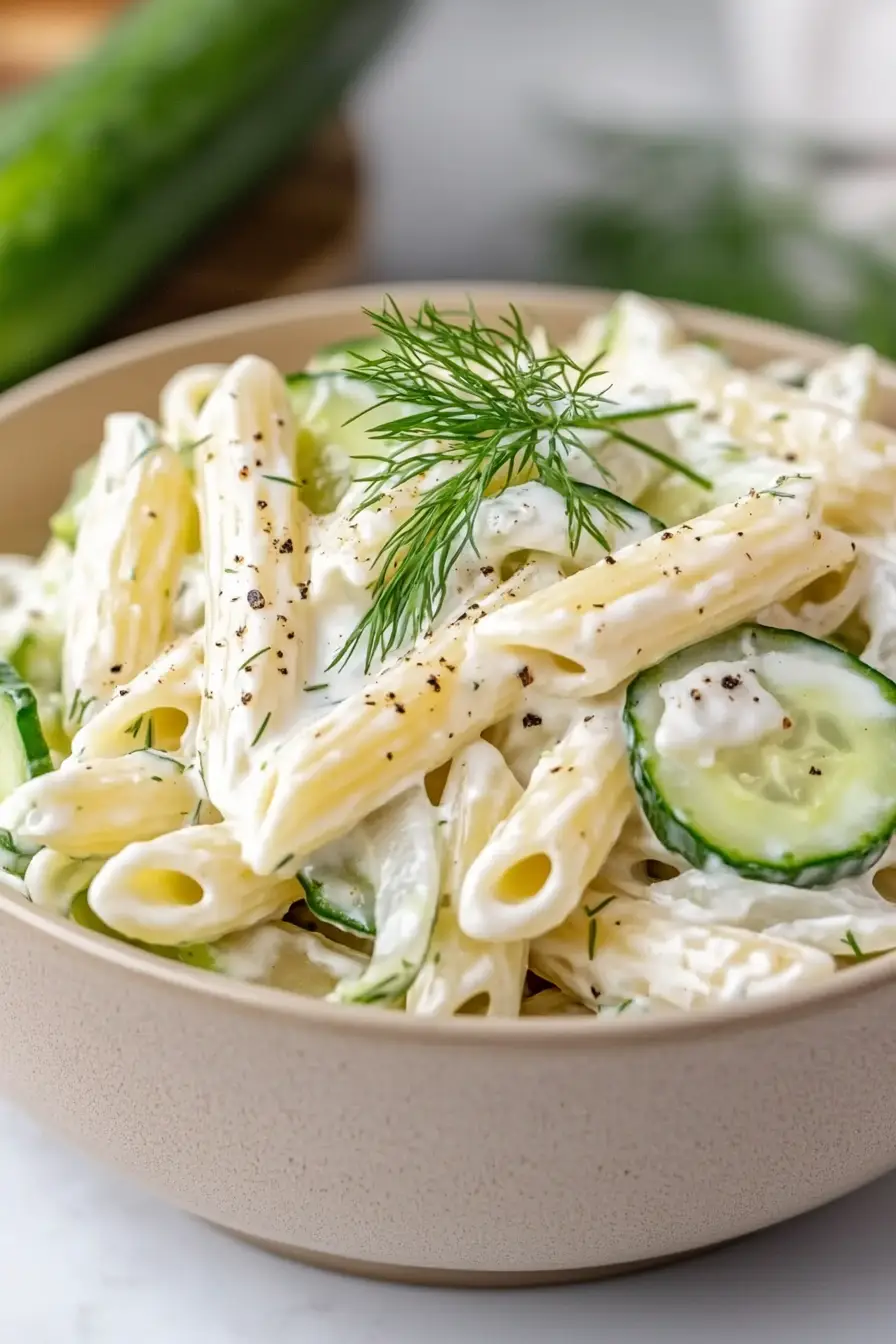 Healthy Cucumber Pasta Salad