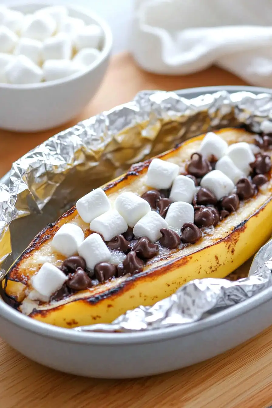 Juicy Campfire Banana Splits
