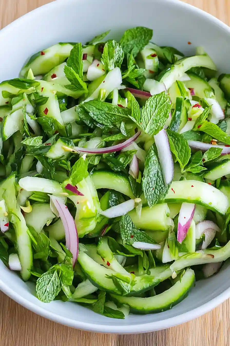 Healthy Cucumber and Mint Salad