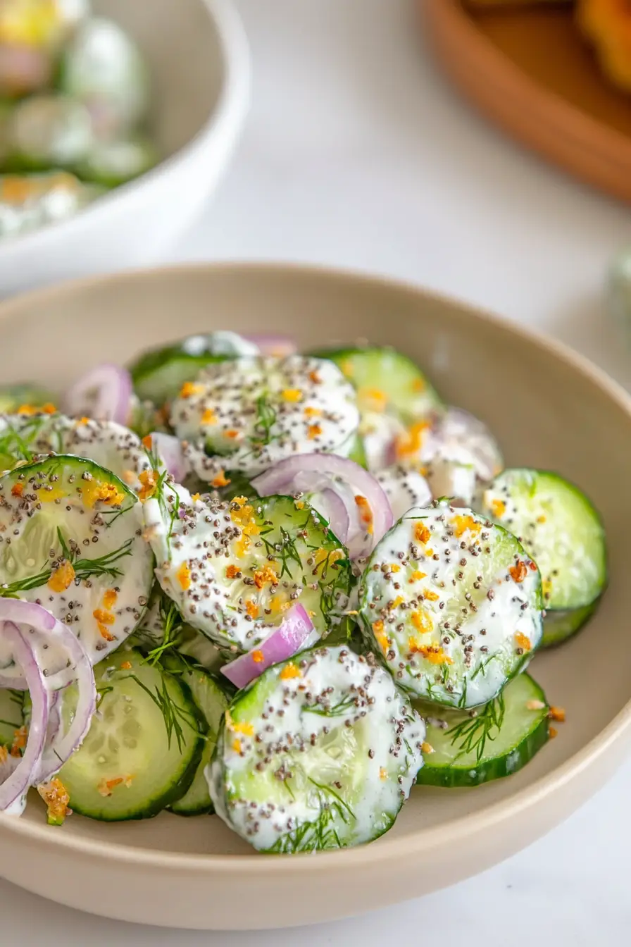 Tasty Everything Bagel Cucumber Salad