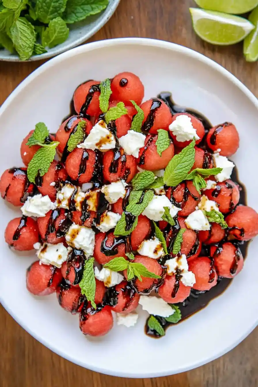 Chilled Watermelon Salad with Balsamic Vinegar