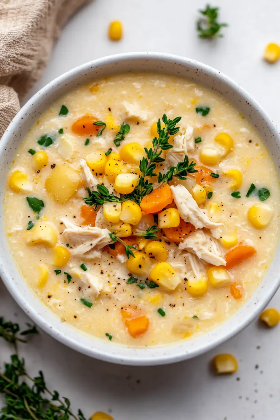 Simple Crockpot Corn Soup