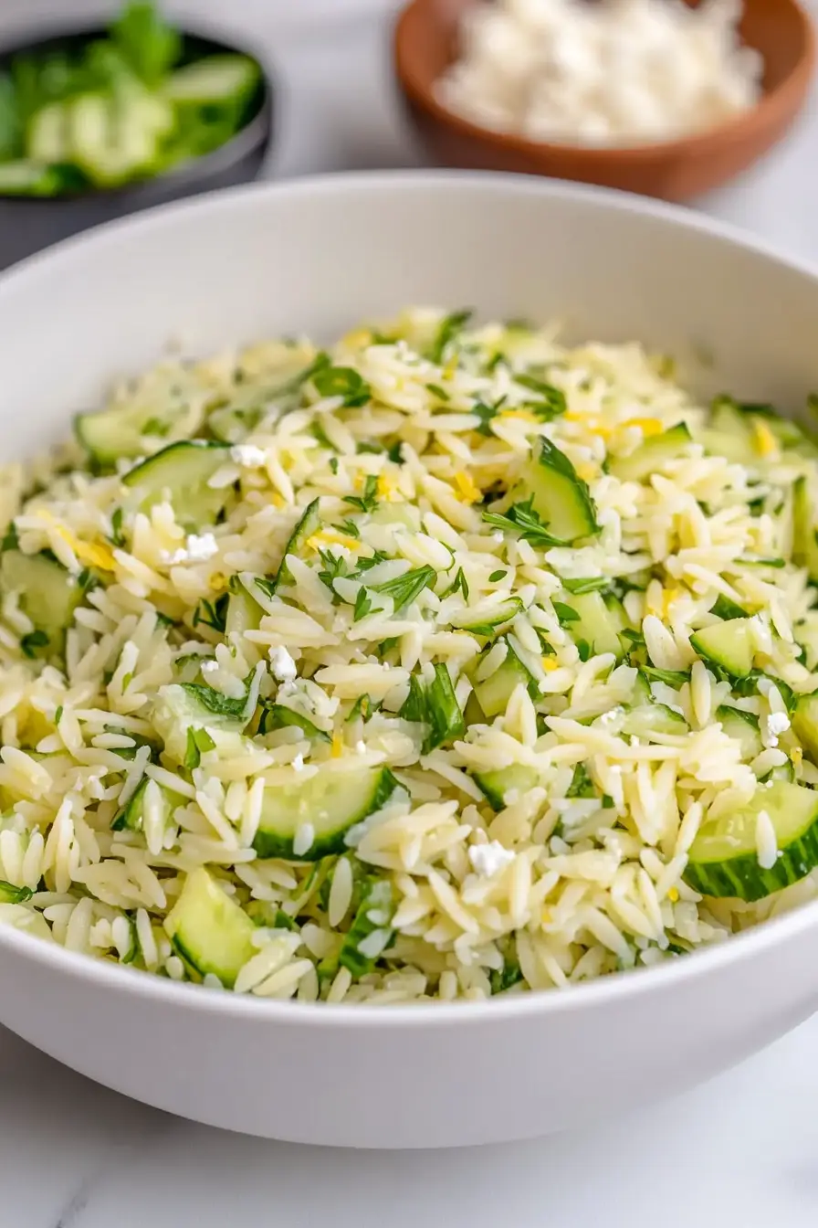Best Cucumber Lemon Orzo Salad
