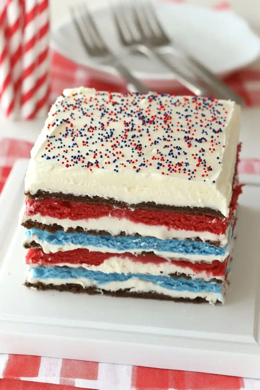 Best 4th of July Ice Cream Sandwich Cake