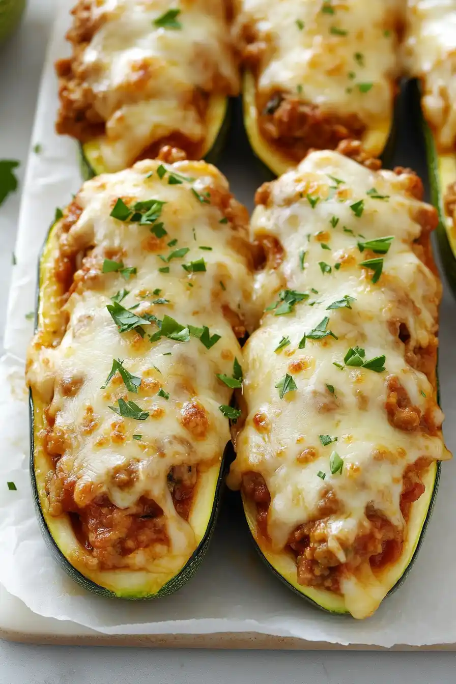 Tasty Italian Sausage Stuffed Zucchini Boats