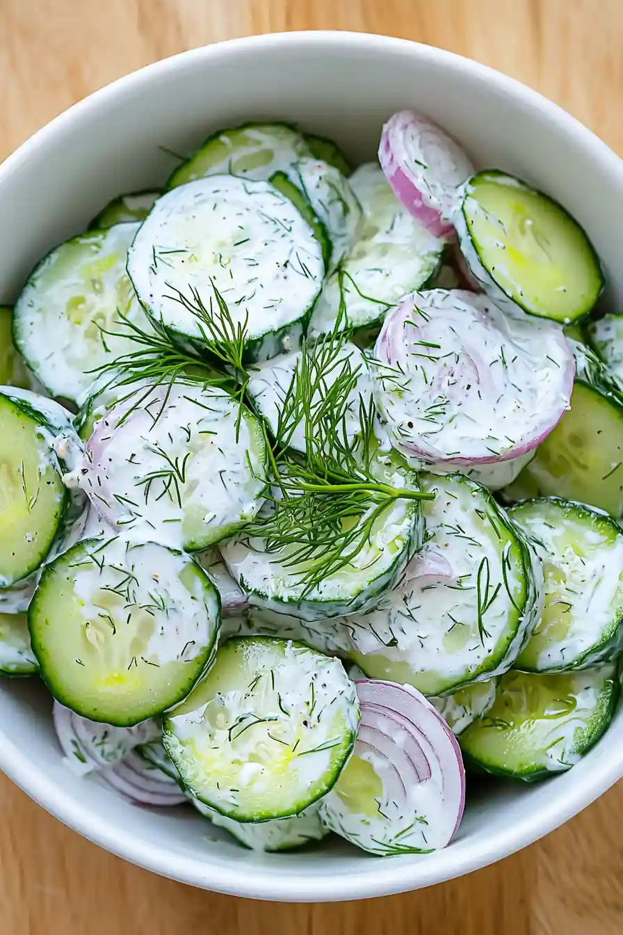 Healthy Cucumber Dill Greek Yogurt Salad