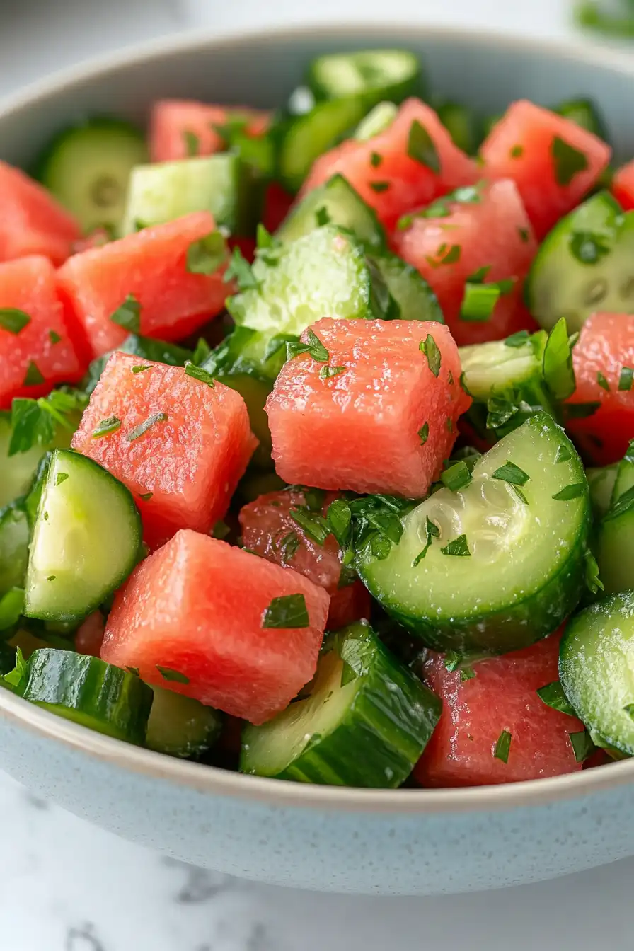 Vibrant Watermelon Cucumber Salad