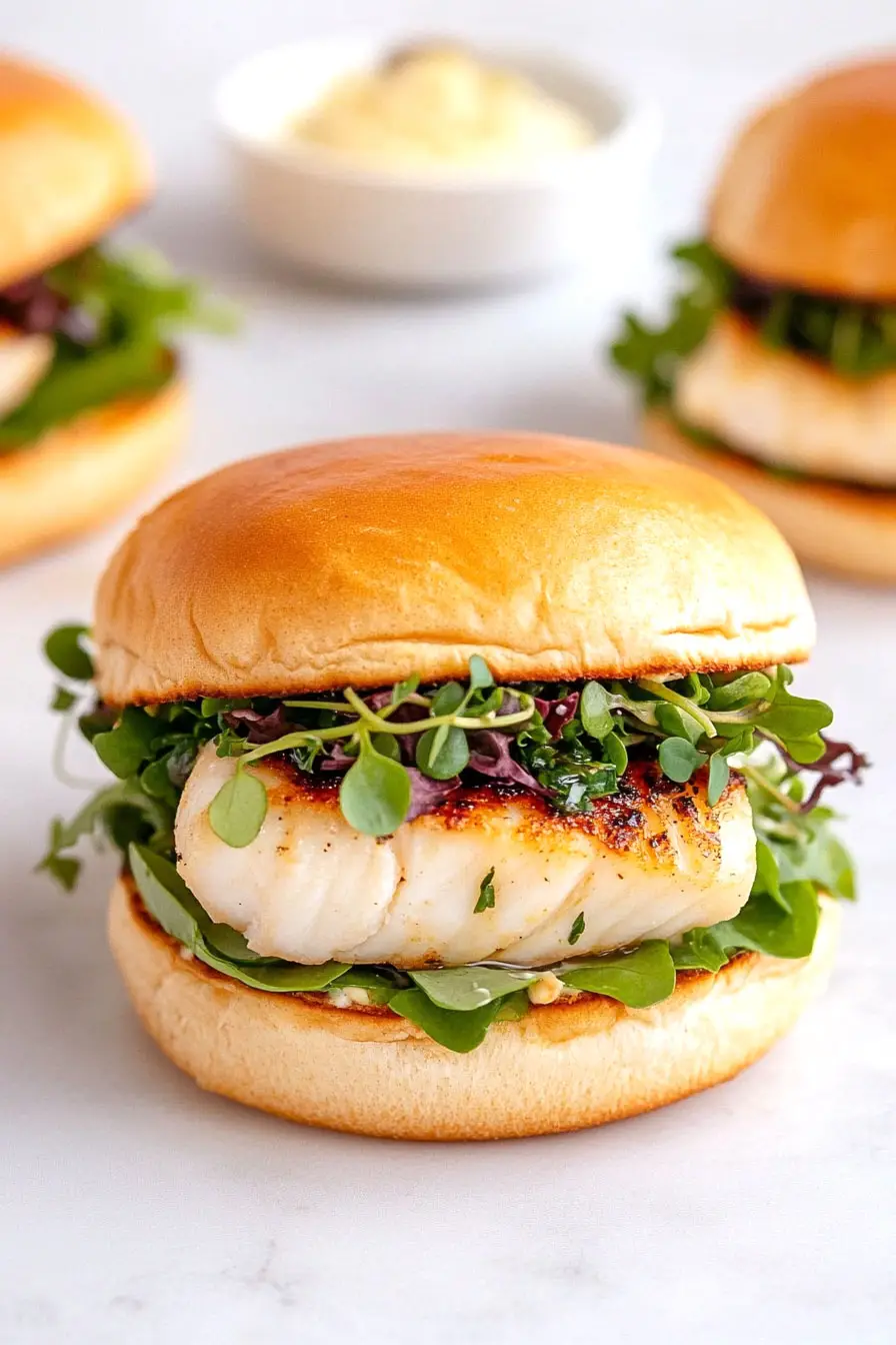 Savory Halibut Burgers Recipe
