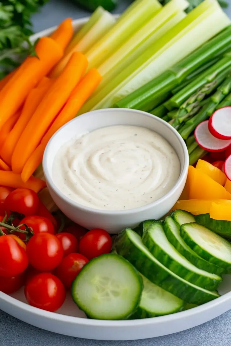 Colorful Veggie Platter Presentation