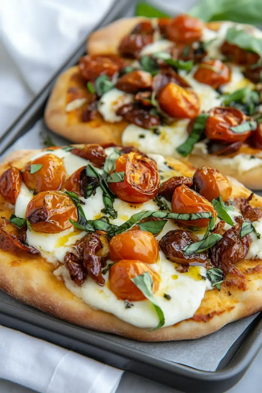 Delicious Caprese Flatbread Pizza