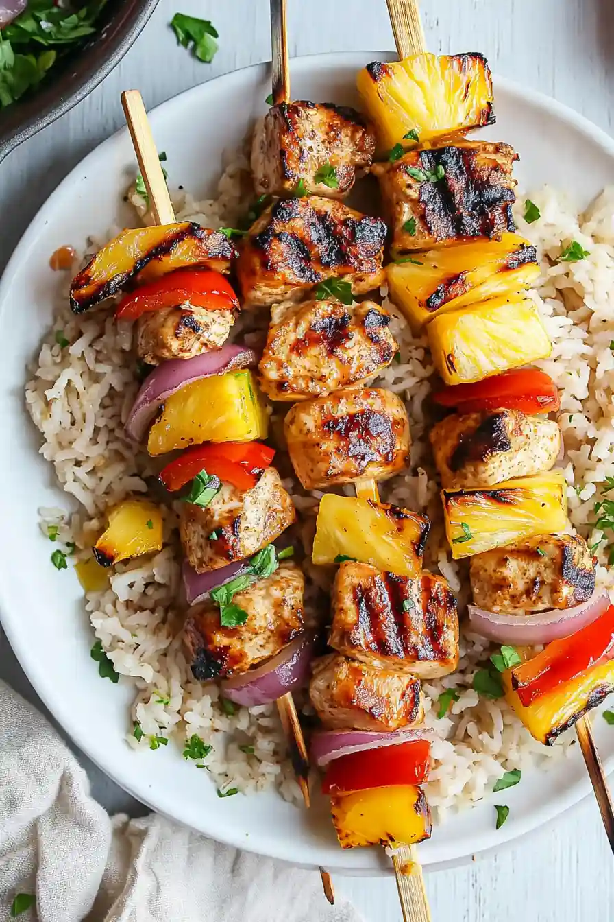 Tasty Grilled Pineapple Chicken Kabobs