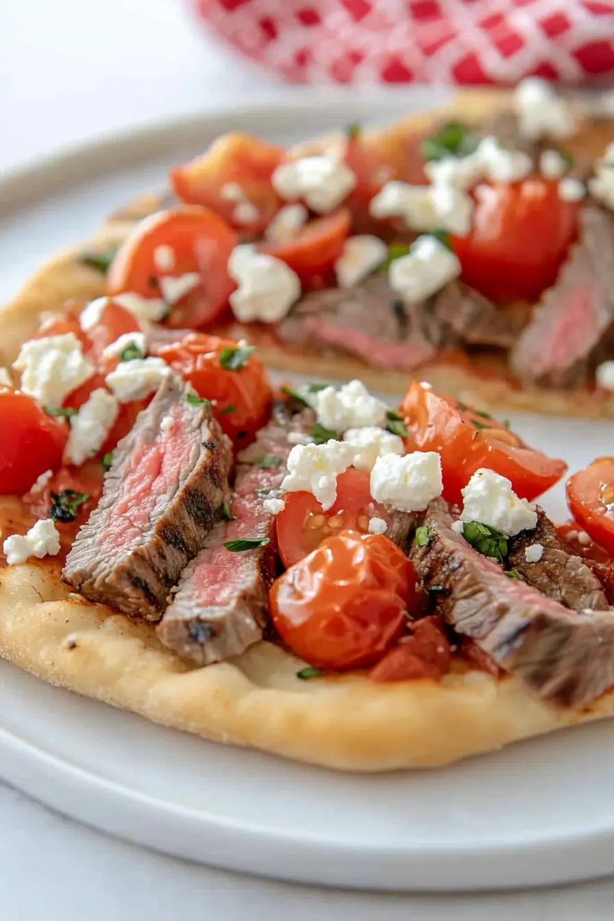 Tasty Steak Flatbread Pizza
