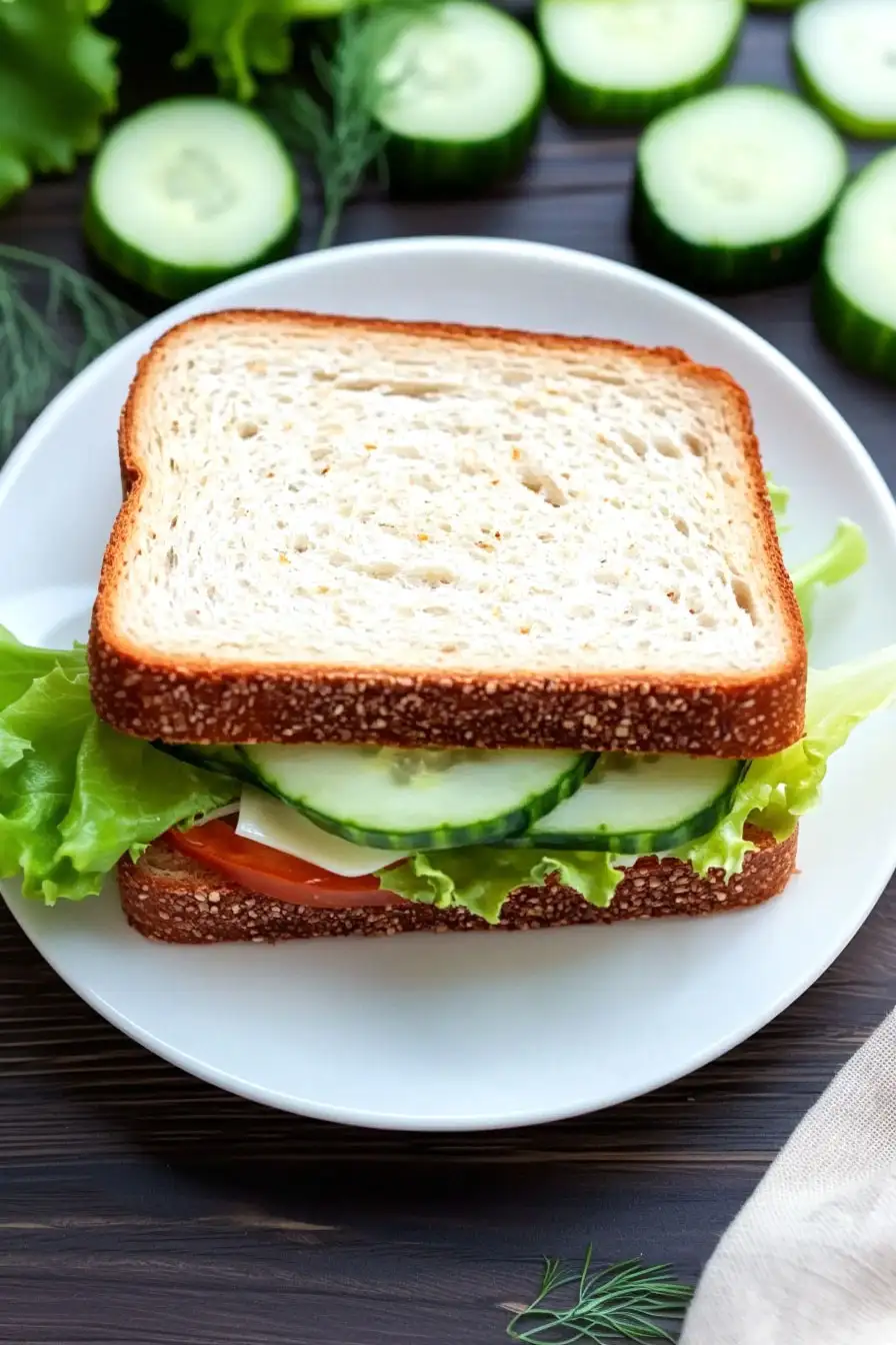 Cucumber on Rye Bread Sandwich Recipe