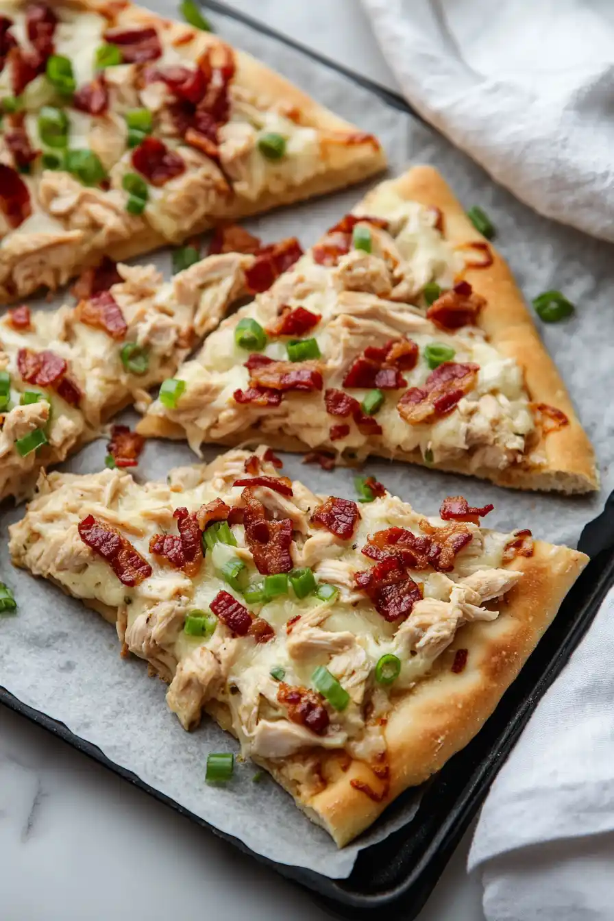 Best Chicken Bacon Ranch Flatbread Pizza