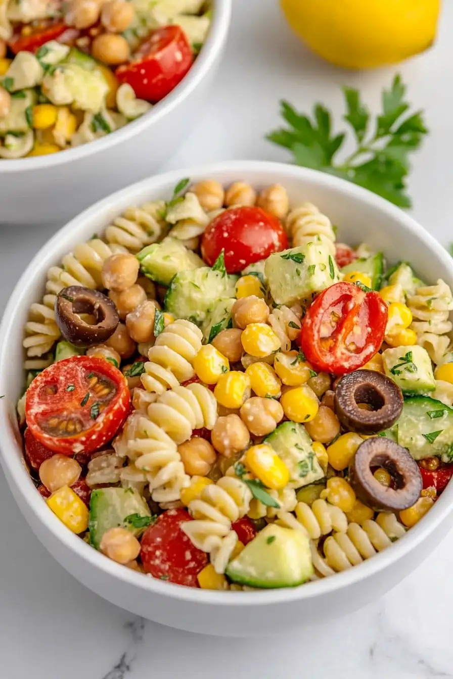 Best Chickpeas Pasta Salad