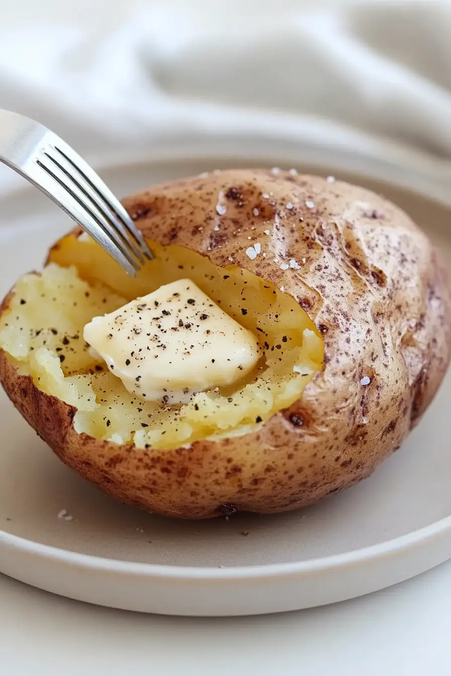 Healthy Microwave Baked Potatoes