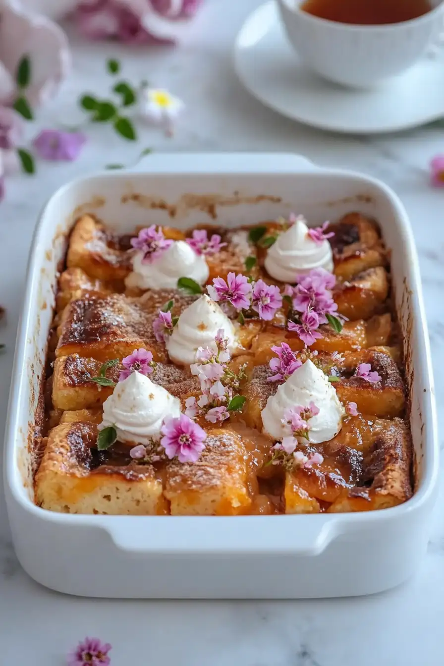 Quick Apricot Bread and Butter Pudding