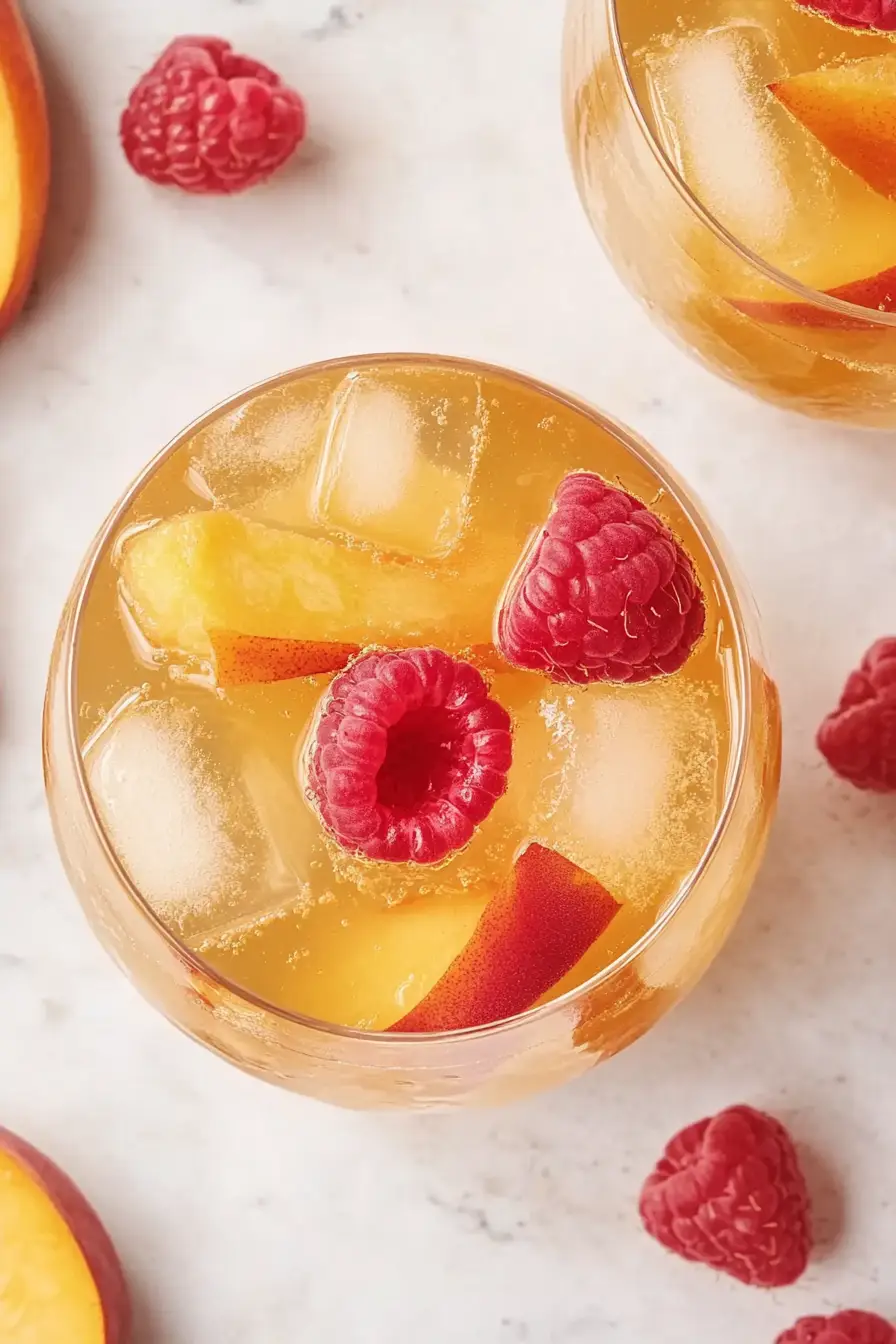 Quick Peach White Wine Sangria