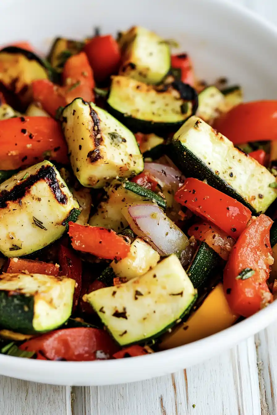 Delicious Grilled Veggies in a Basket
