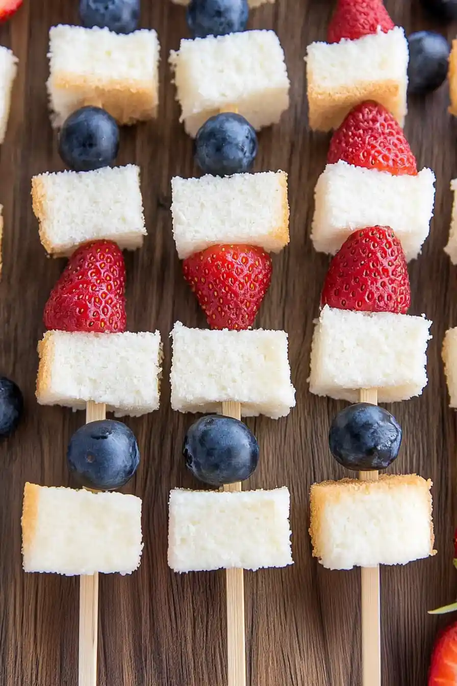 Delicious Angel Food Cake and Fruit Skewers