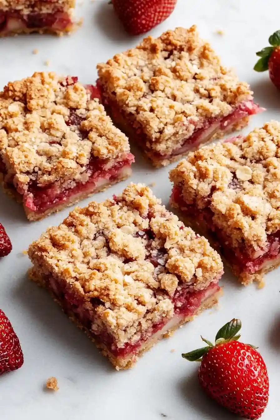 Best Strawberry Rhubarb Pie Bars Recipe