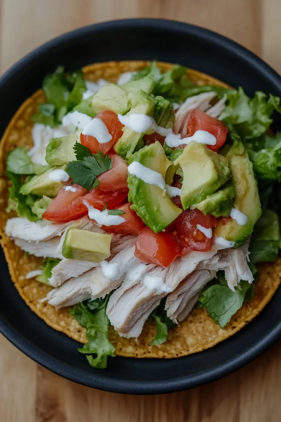 Crispy Tostadas de Pollo