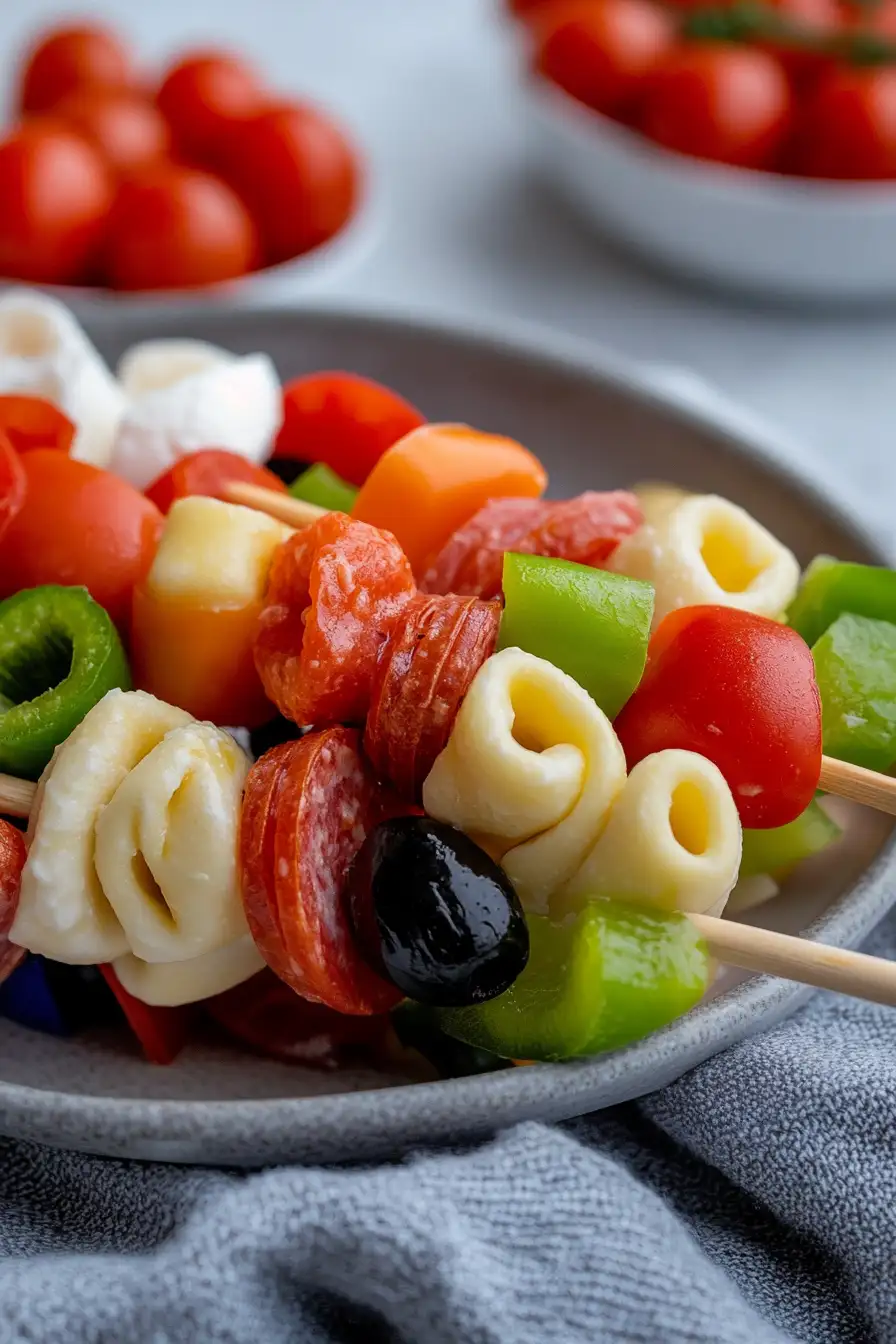 Tasty Pasta Salad on a Stick