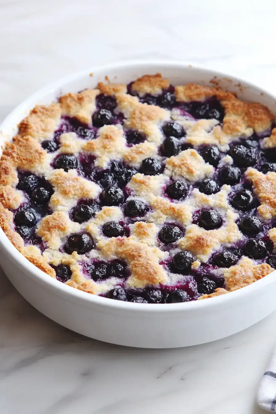 Moist Blueberry Cobbler with Frozen Berries