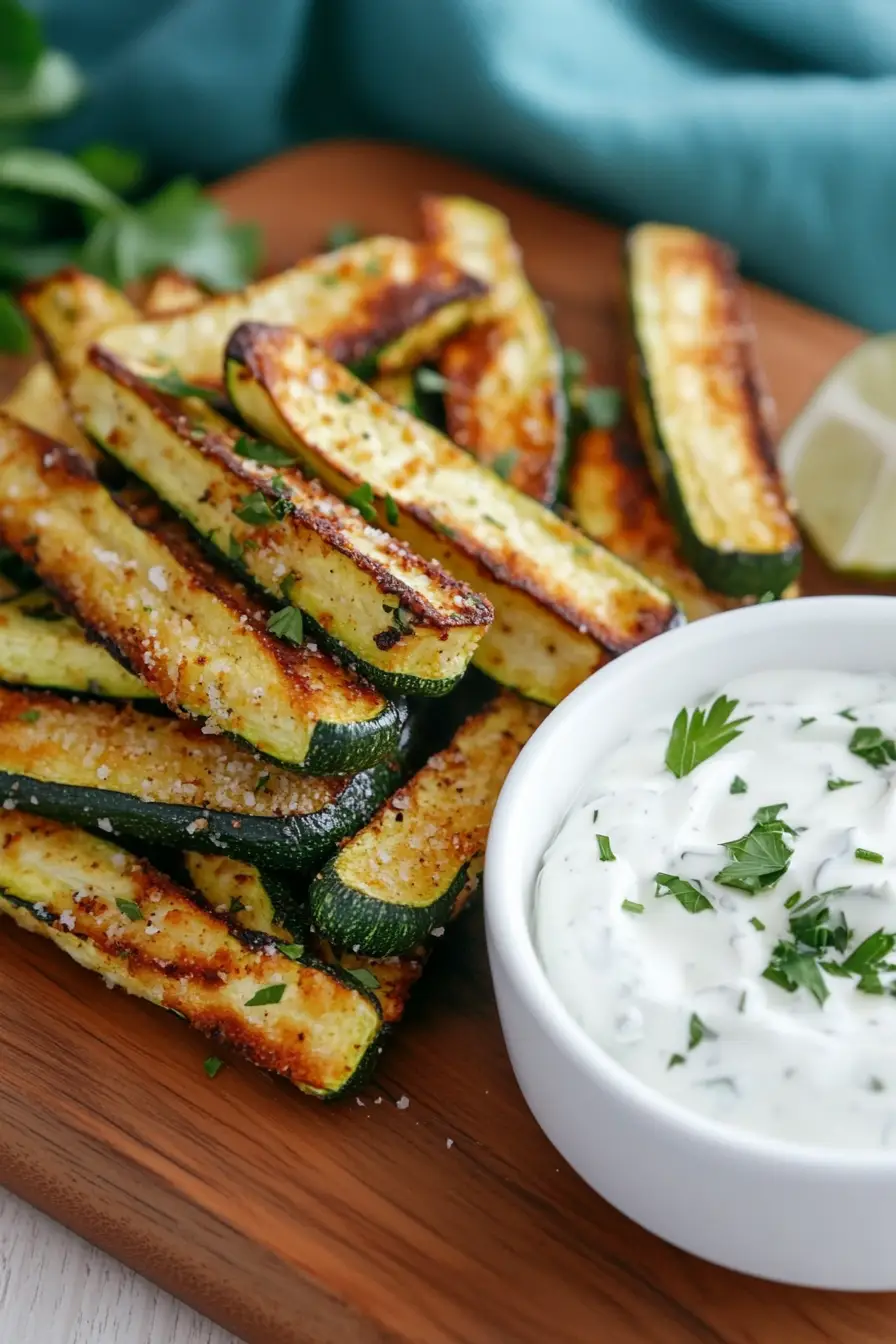 Simple Air Fryer Zucchini Fries No Breading