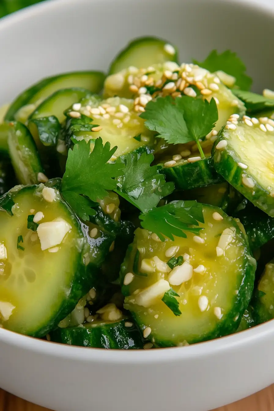 Fresh Garlic Cucumber Salad