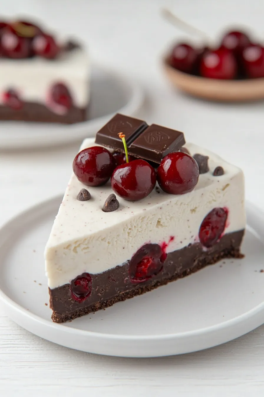 Homemade Cherry Ice Cream Cake