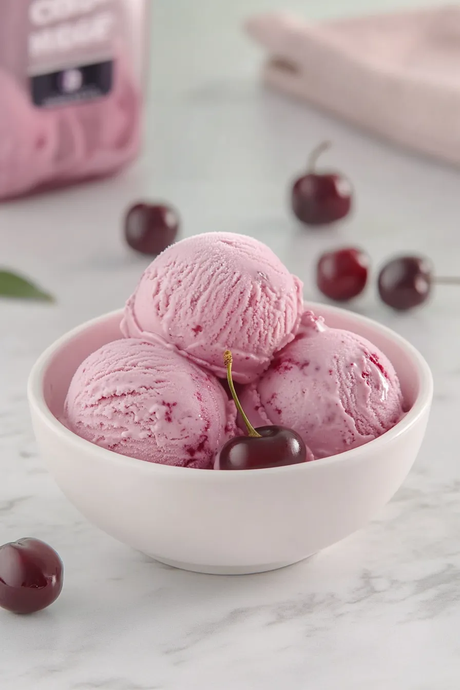 Tasty Ninja Creami Cherry Ice Cream