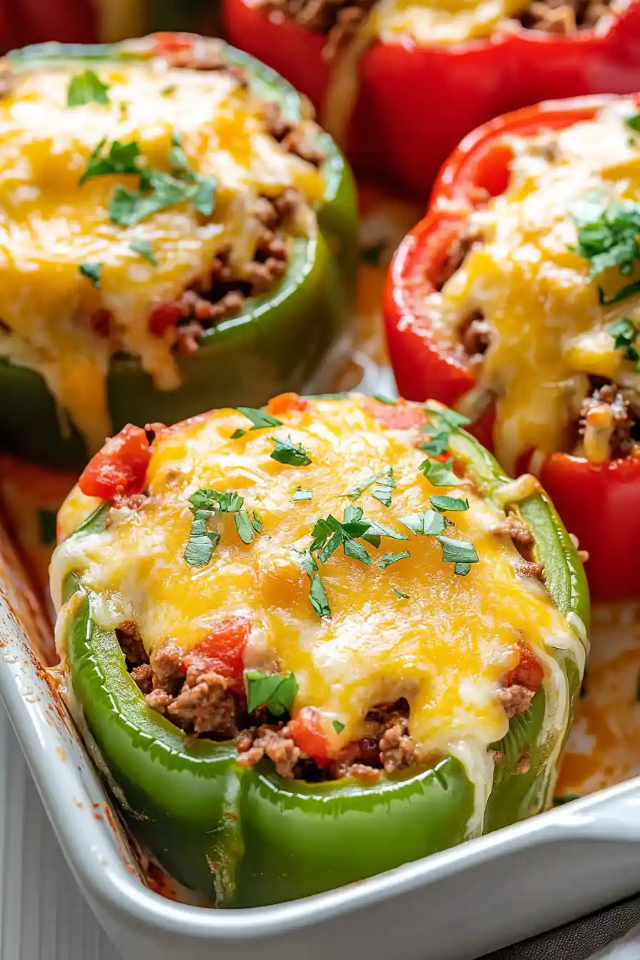 Juicy High Protein Stuffed Bell Peppers