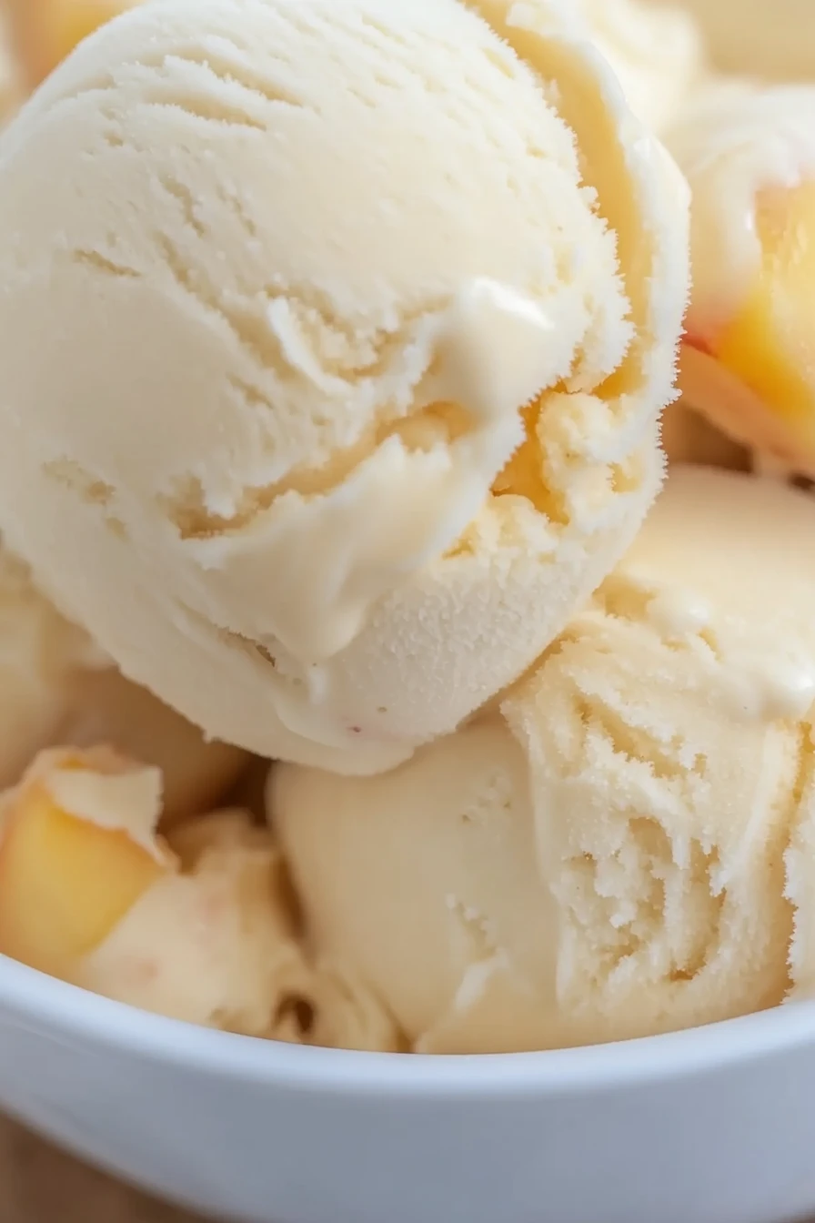 No Churn Peach Ice Cream No Eggs